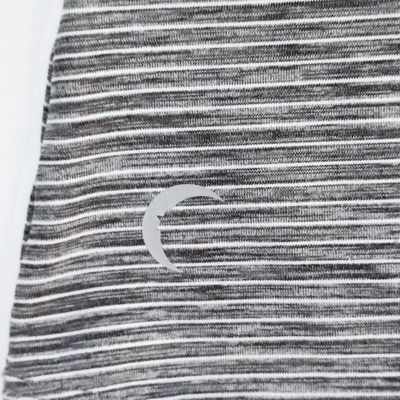ZYIA Active active wear short sleeve T-shirt grey with stripes women's size XS - Picture 6 of 8